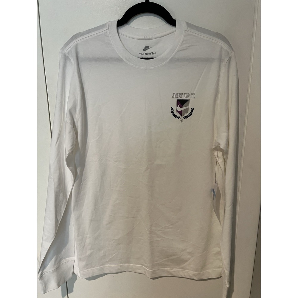 NWT Nike Sportswear Men's Size Medium Long-Sleeve T-Shirt White FZ5390-100